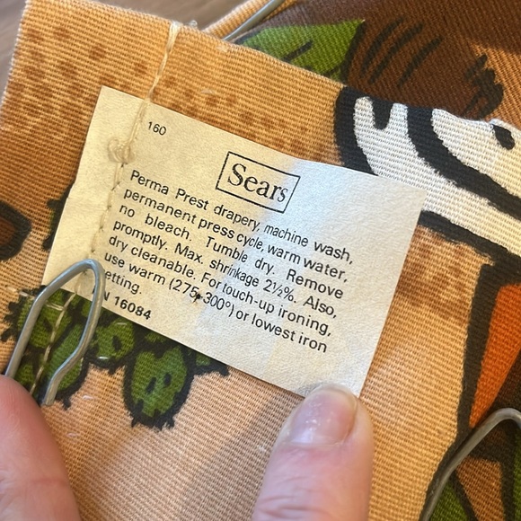 Vintage Sears Snoopy Peanuts Cowboy Round Up Curtains 1966 - Picture 5 of 5